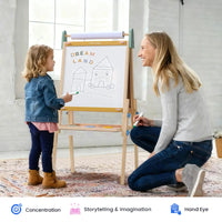 Tiny Land 3-in-1 Art Easel for Kids & Paper Roll Set