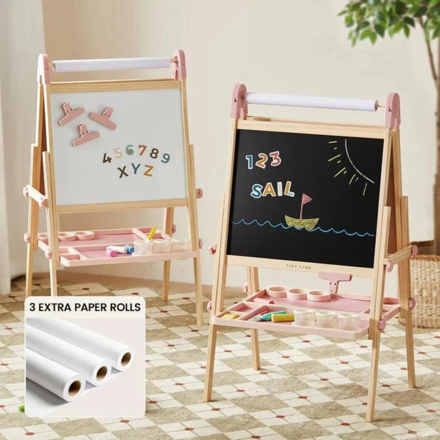 Tiny Land Pink Magnitales Easel & Paper Roll Set