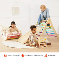 Tiny Land 7-in-1 Rainbow Climbing Set with Play Pad