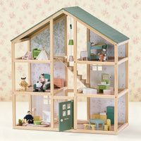 Tiny Land Sweetwood Evergreen Dollhouse & Wooden Dollhouse Dolls