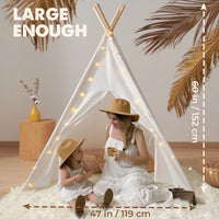Tiny Land Teepee Tent for Kids with Mat – Indoor Play Tent with Floor Mat
