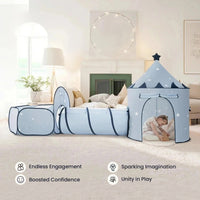 Tiny Land Adventure 3-in-1 Play Tunnel & Ocean Ball Set - Blue