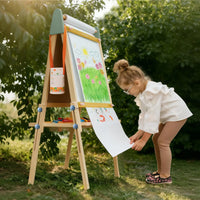 Tiny Land 3-in-1 Art Easel for Kids & Paper Roll Set