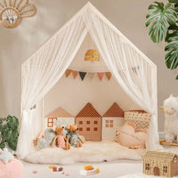 Tiny Land Kids Tent – Large Cozy Tent with Star Lights