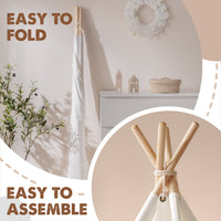 Tiny Land Teepee Tent for Kids with Mat – Indoor Play Tent with Floor Mat