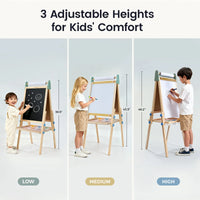 Tiny Land 3-in-1 Art Easel for Kids & Paper Roll Set