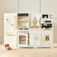 Tiny Land Iconic Water Play Kitchen & Premium Wooden Refrigerator