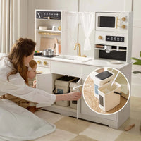 Tiny Land Iconic Water Play Kitchen & Premium Wooden Refrigerator