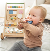 Tiny Land Versatile Natural Wooden Baby Walker
