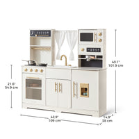 Tiny Land Iconic Water Play Kitchen & Premium Wooden Refrigerator
