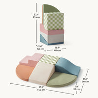 Tiny Land PlayNest Climbing Blocks - Morandi