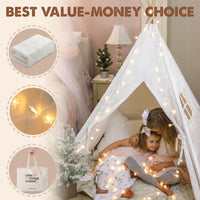 Tiny Land Teepee Tent for Kids with Mat – Indoor Play Tent with Floor Mat