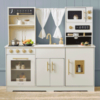 Tiny Land Iconic Water Play Kitchen & Premium Wooden Refrigerator