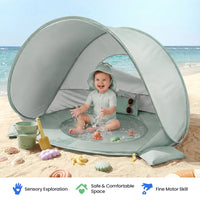 Tiny Land 4-in-1 Tent: Beach Tent & Sand Toy Set