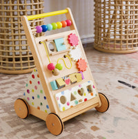Tiny Land Premium Natural Wooden Activity Walker