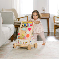 Tiny Land Premium Natural Wooden Activity Walker