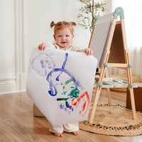 Nature-inspired Play & Art Set — Sage Easel + Forest Play House
