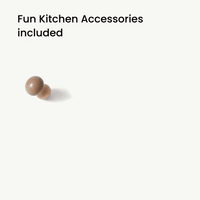 Tiny Land Wooden Play Kitchen for Toddlers - Honey Kitchenette Pretend Cooking Set