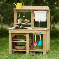Tiny Land Mud Kitchen - DuoPlay Outdoor Play Kitchen for Kids