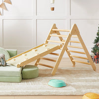 Tiny Land Pikler Triangle 7-in-1 Montessori Climbing Set