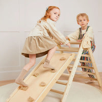 Tiny Land Pikler Triangle 7-in-1 Montessori Climbing Set