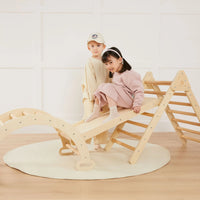 Tiny Land Pikler Triangle 7-in-1 Montessori Climbing Set