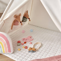 Tiny Land Teepee Tent for Kids with Mat – Indoor Play Tent with Floor Mat