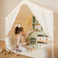 Tiny Land Kids Tent – Large Cozy Tent with Star Lights