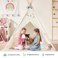 Tiny Land Teepee Tent for Kids with Mat – Indoor Play Tent with Floor Mat