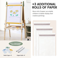 Tiny Land 3-in-1 Art Easel for Kids & Paper Roll Set