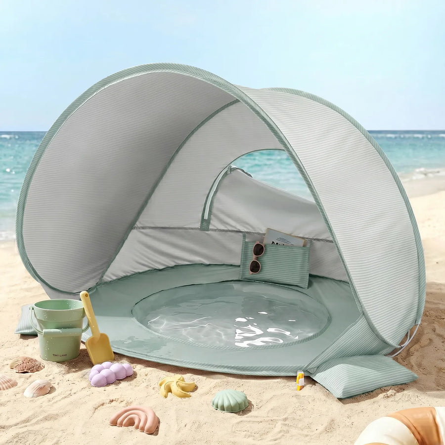 Tiny Land 4-in-1 Tent: Beach Tent & Sand Toy Set