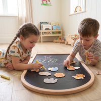 Tiny Land Double-Sided Arched Magnet Chalkboard & Art Kit
