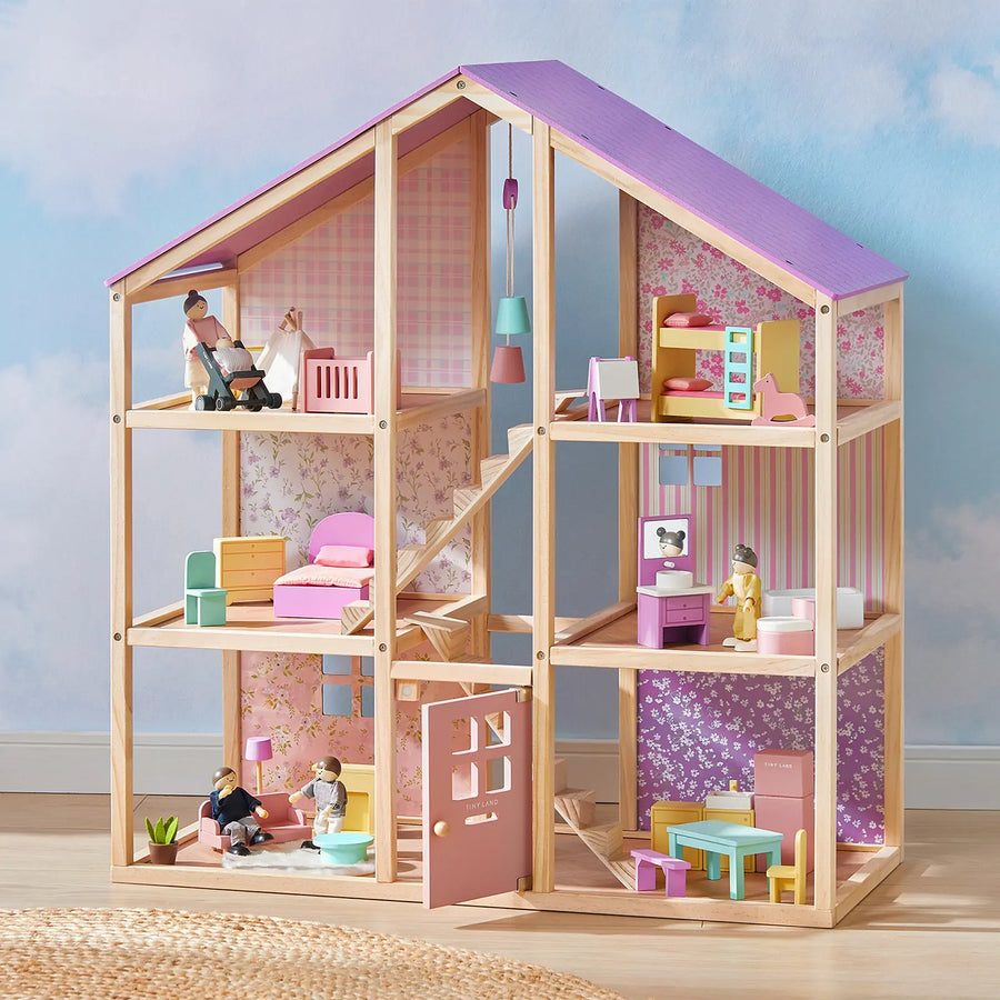 Tiny Land Sweetwood Unicorn Dollhouse & Wooden Dollhouse Dolls